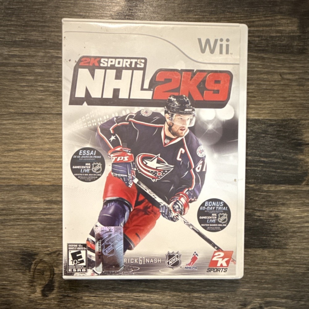 2K Sports NHL 2K9 Nintendo Wii Game Bonus 60-Day Trial Gamecenter Live E10+ 2008
